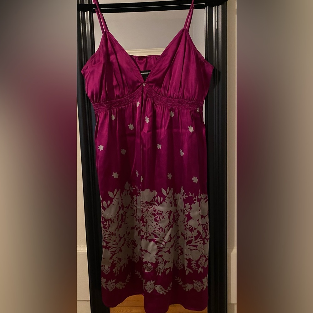 Express spaghetti strap silk dress